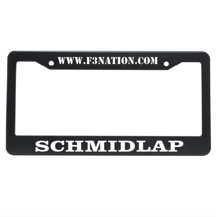 F3 Custom Name Metal License Plate Frame - Made to Order