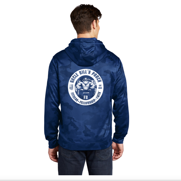 CLEARANCE ITEM - F3 Uncle Bill's Porch - Sport-Tek Sport-Wick CamoHex Fleece Hooded Pullover (Royal Blue)
