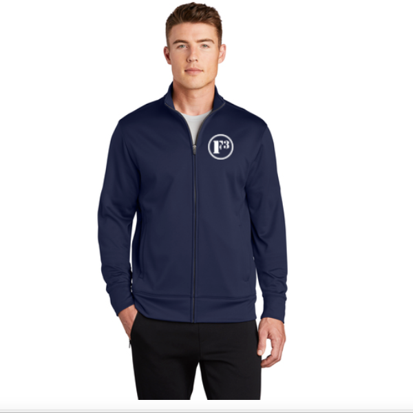 CLEARANCE ITEM - F3 Sport-Tek Sport-Wick Fleece Full-Zip Jacket (Navy-XL)