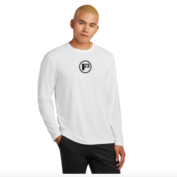 CLEARANCE ITEM - F3 Sport-Tek Long Sleeve PosiCharge Competitor Tee (White)