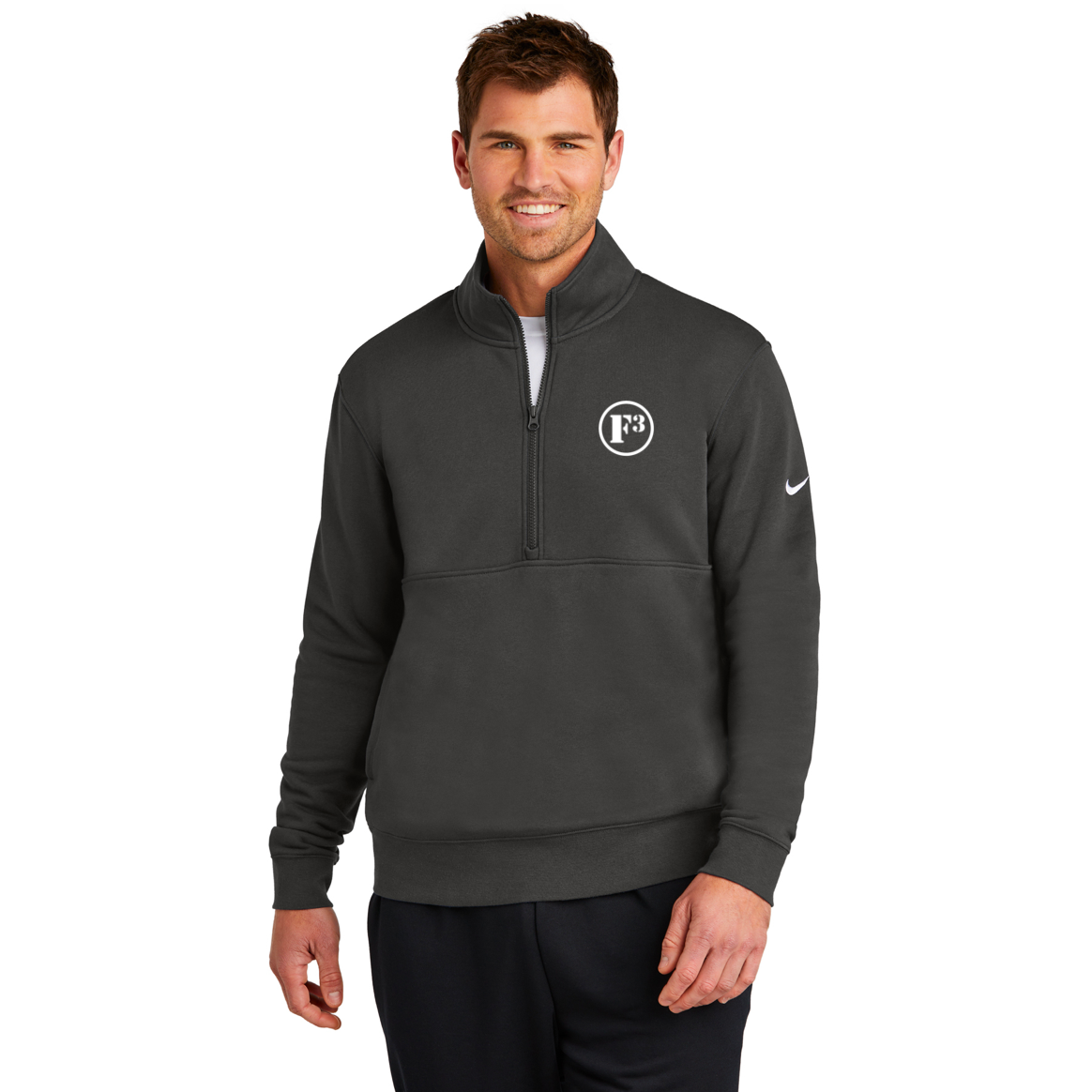 F3 Nike Club Fleece Sleeve Swoosh 1/2-Zip - Made to Order