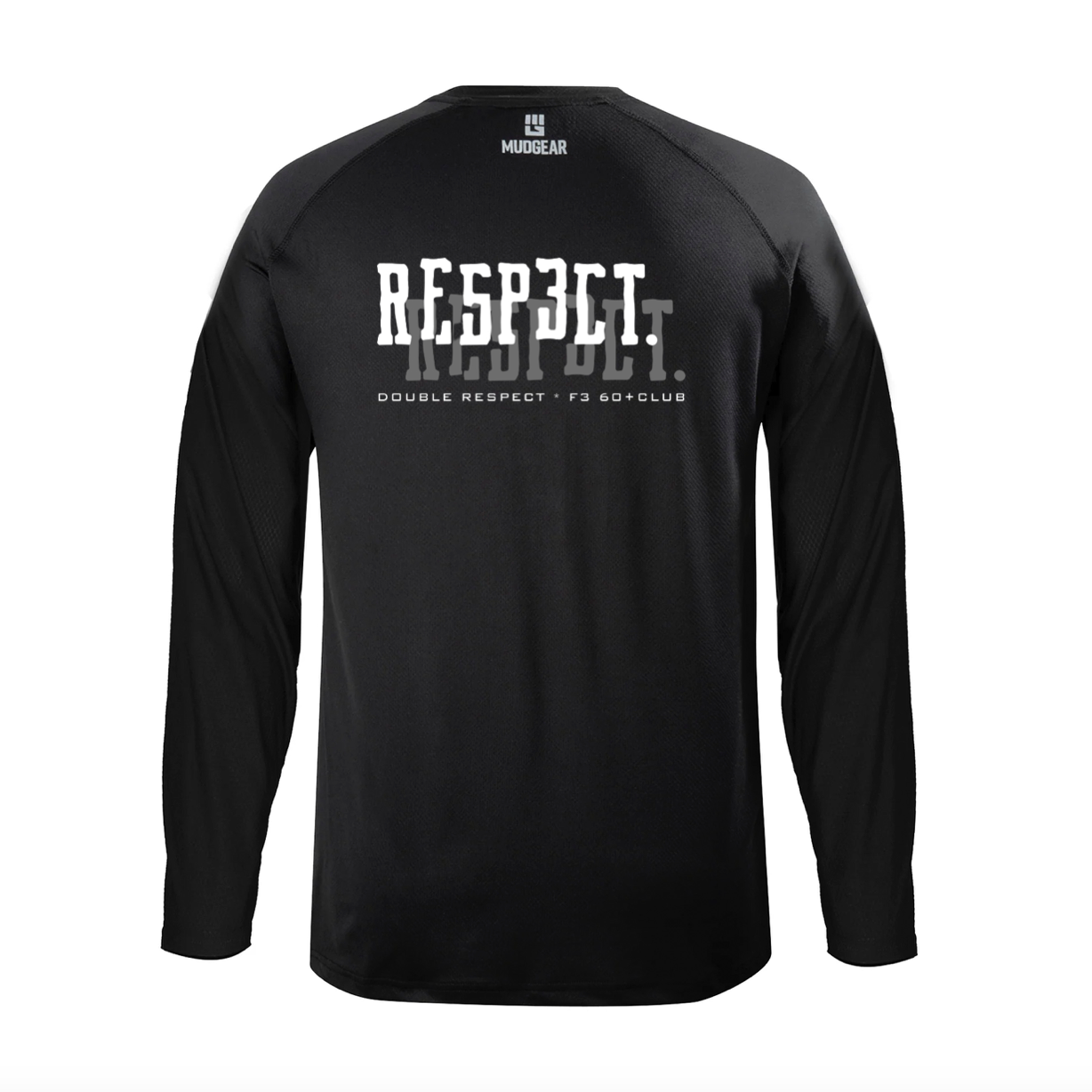 CLEARANCE ITEM - F3 Double Respect - DTF logo - MudGear Loose Tee Long Sleeves (Black/2XL)