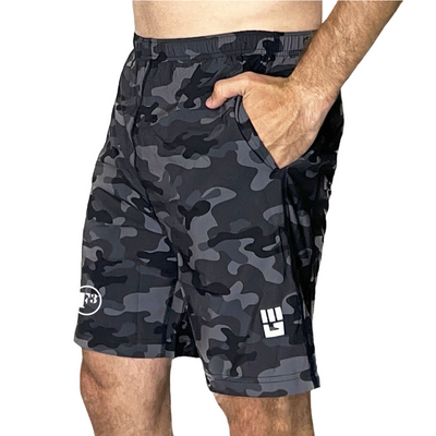 F3 MudGear Men's Freestyle Shorts (Camo Black/Gray)