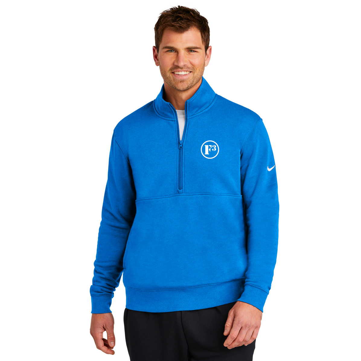 F3 Nike Club Fleece Sleeve Swoosh 1/2-Zip - Made to Order