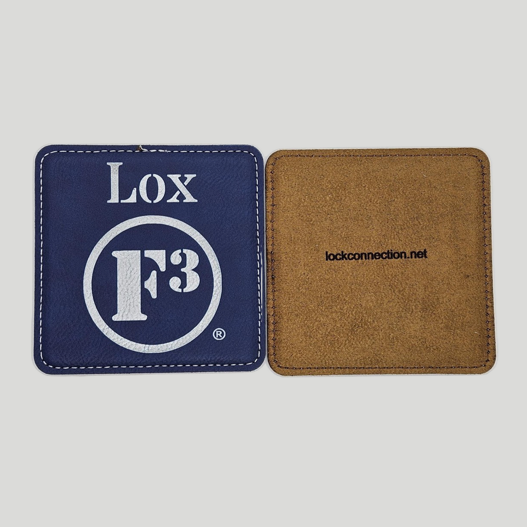 F3 Personalized Square Leatherette Coasters (Set of 4)