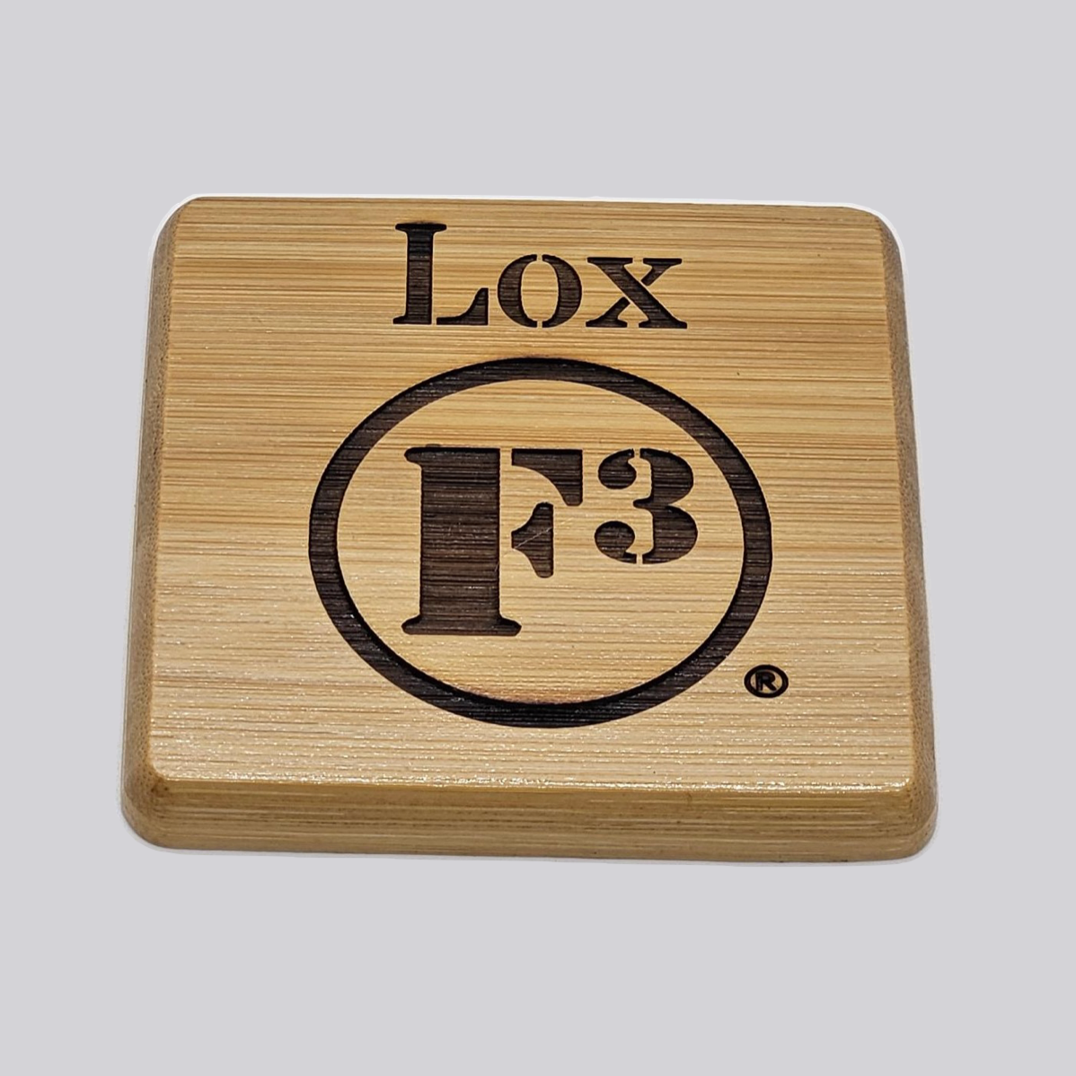 F3 Personalized Square Bamboo Coasters (set of 4)