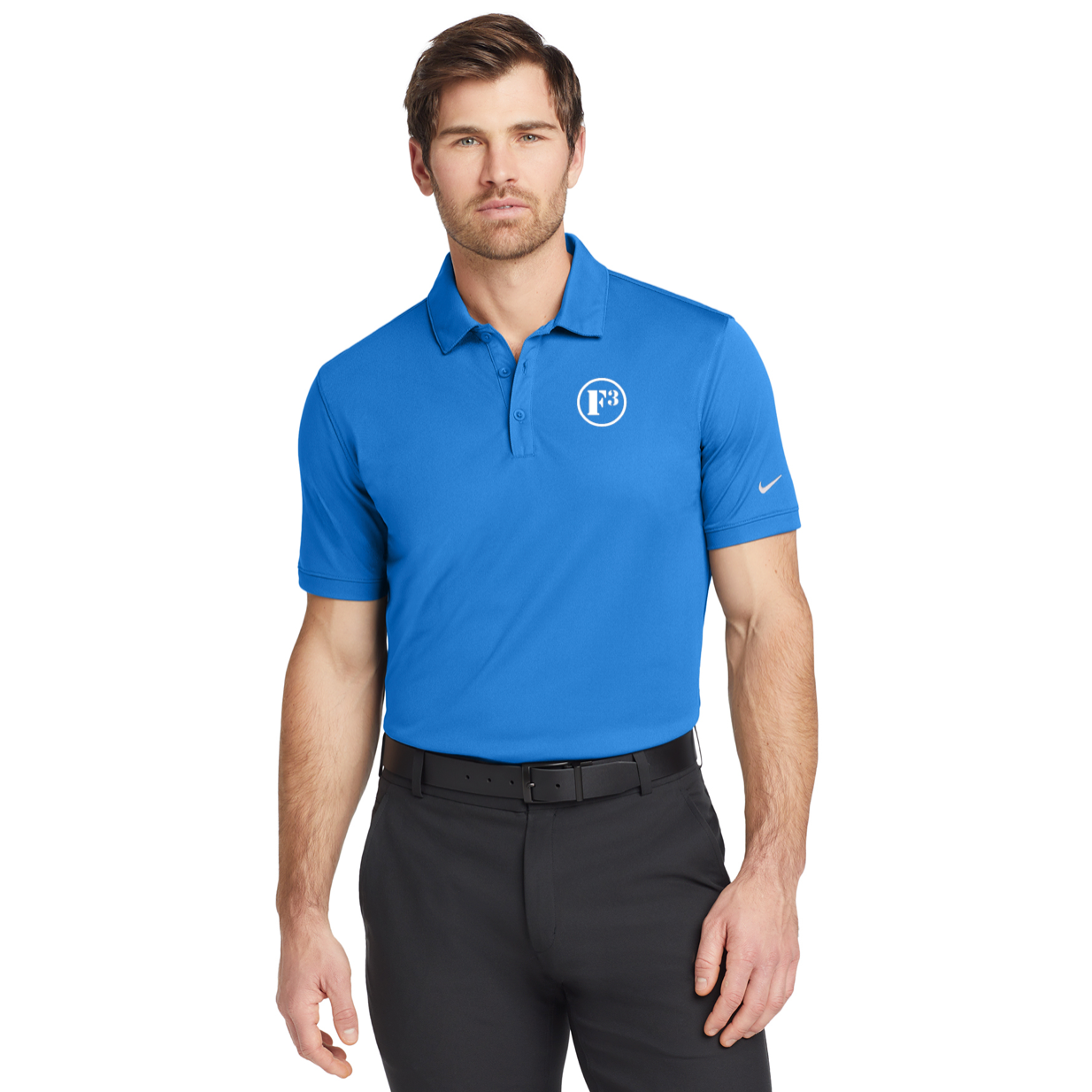 F3 Nike Dri-FIT Solid Icon Pique Modern Fit Polo - Made to Order