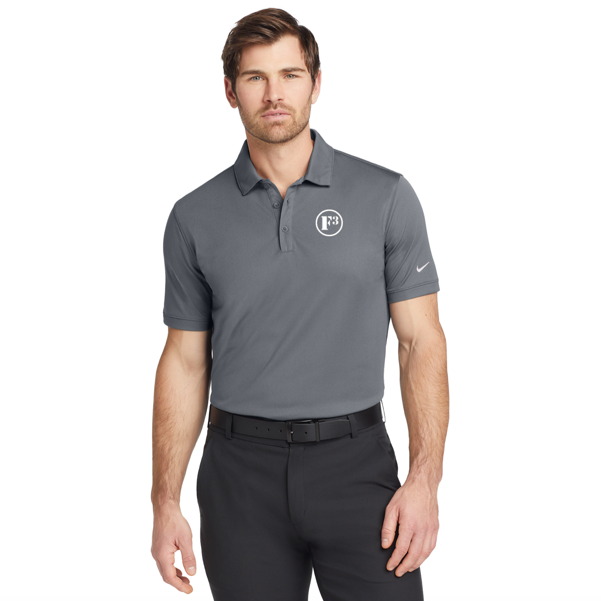 F3 Nike Dri-FIT Solid Icon Pique Modern Fit Polo - Made to Order