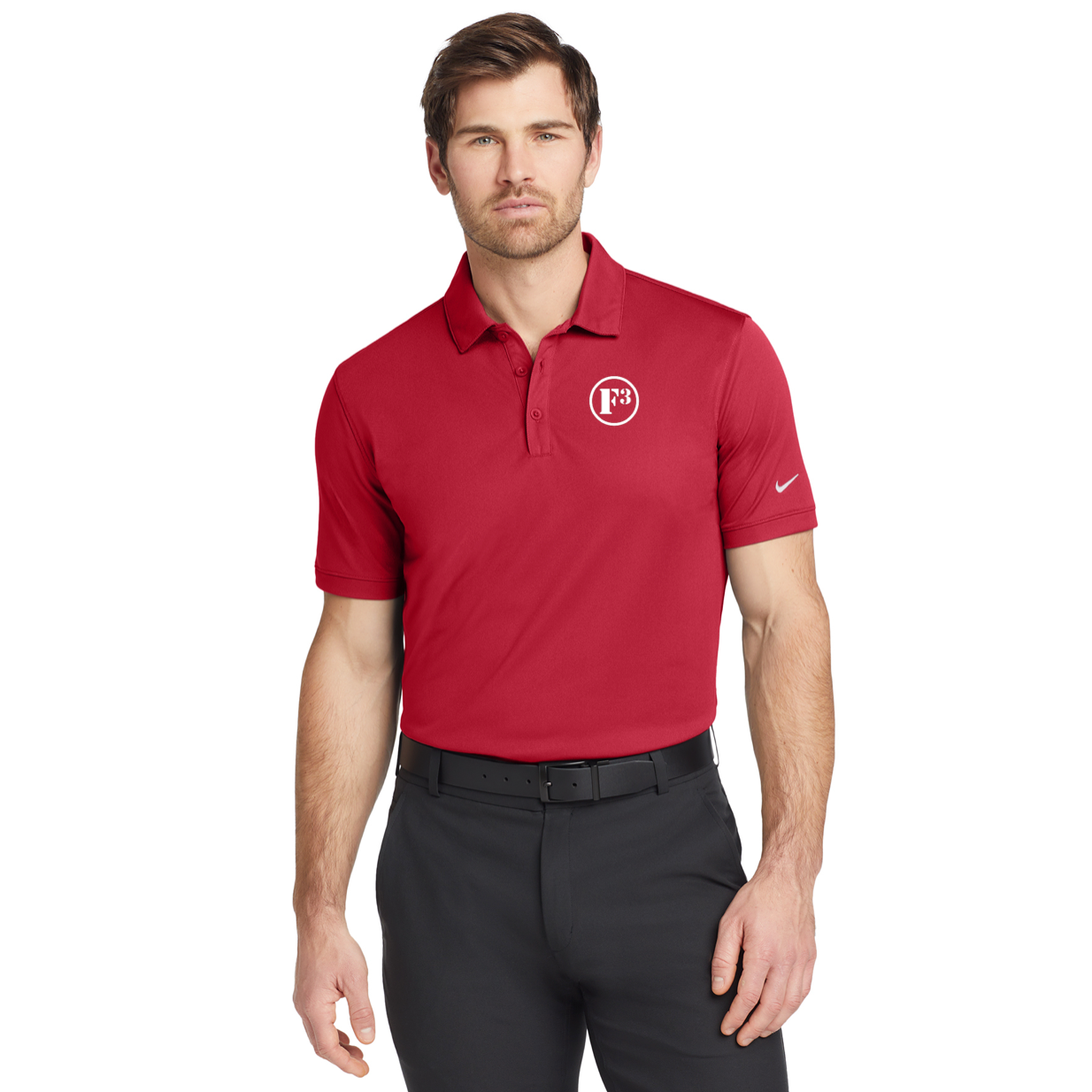 F3 Nike Dri-FIT Solid Icon Pique Modern Fit Polo - Made to Order