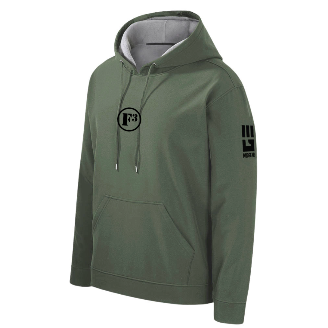 F3 MudGear All-Weather Warrior Hoodie (Olive Drab Green) - Made to Order