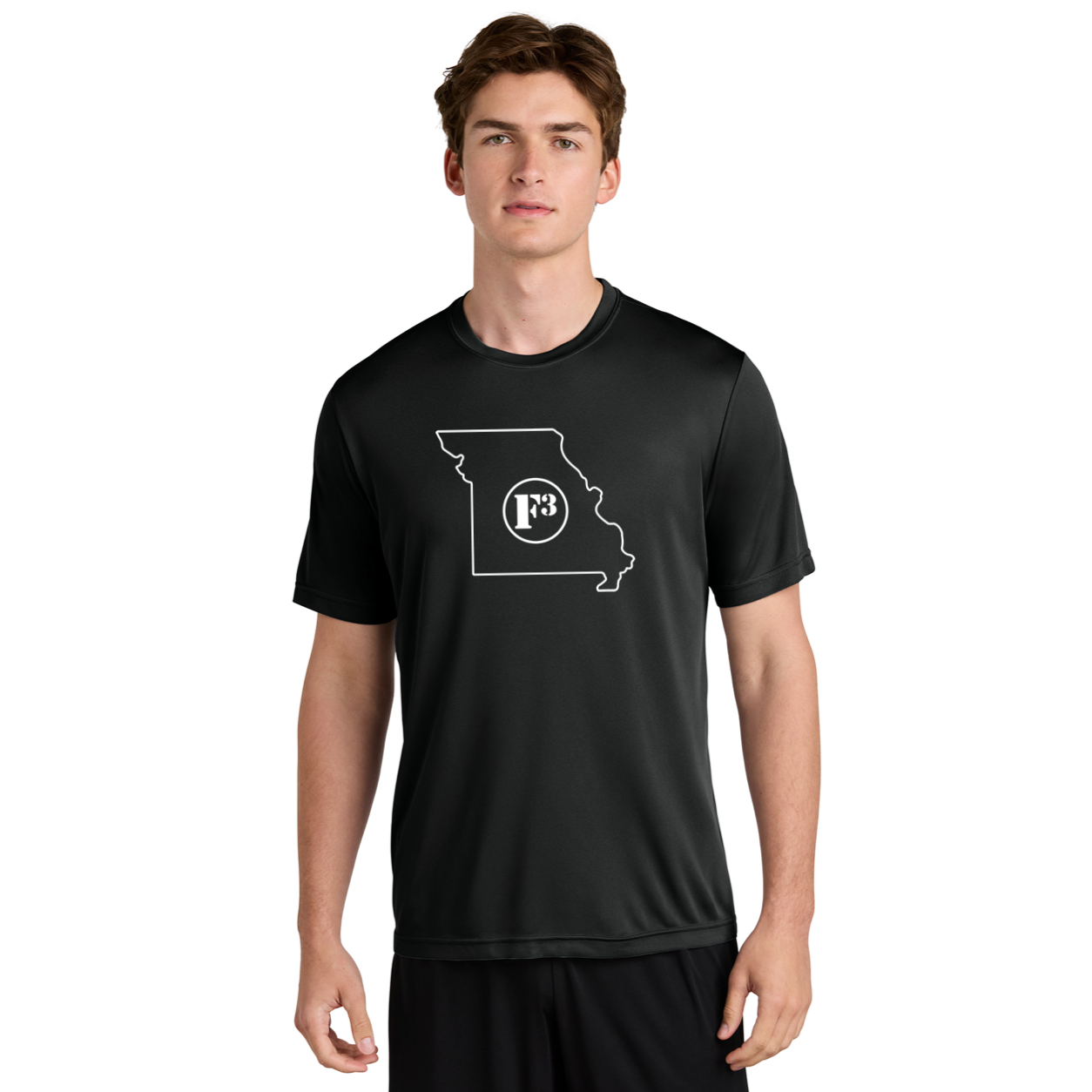 CLEARANCE ITEM - F3 Missouri DTF Logo - Sport-Tek PosiCharge Competitor Tee (Black/XL)