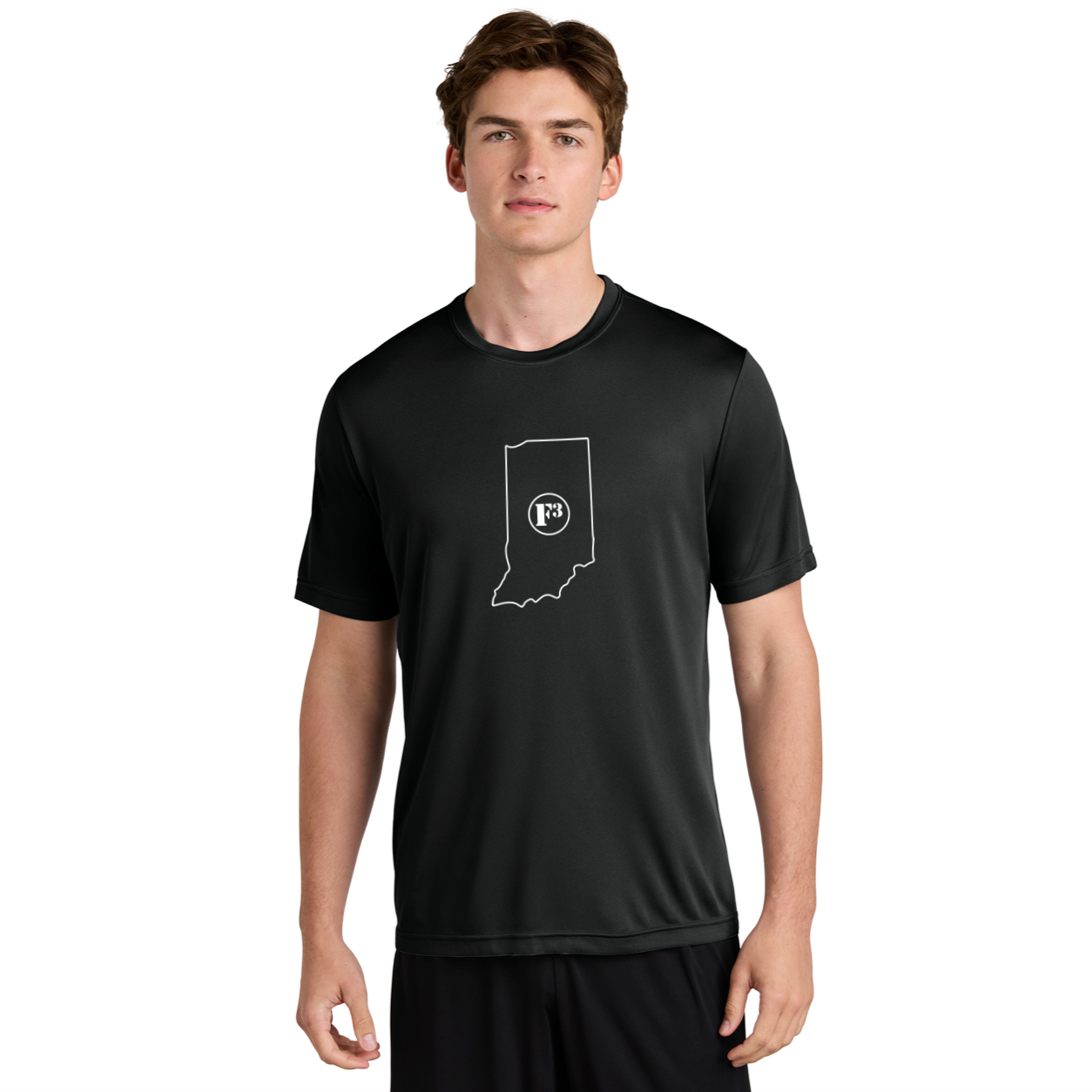 CLEARANCE ITEM - F3 Indiana DTF Logo- Sport-Tek Digi Camo Tee Short Sleeve (Black/XL)