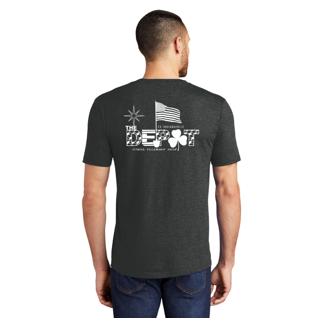 CLEARANCE ITEM - F3 Indianapolis The Depot DTF Logo - District Perfect Tri Tee (Heather Black/XL)