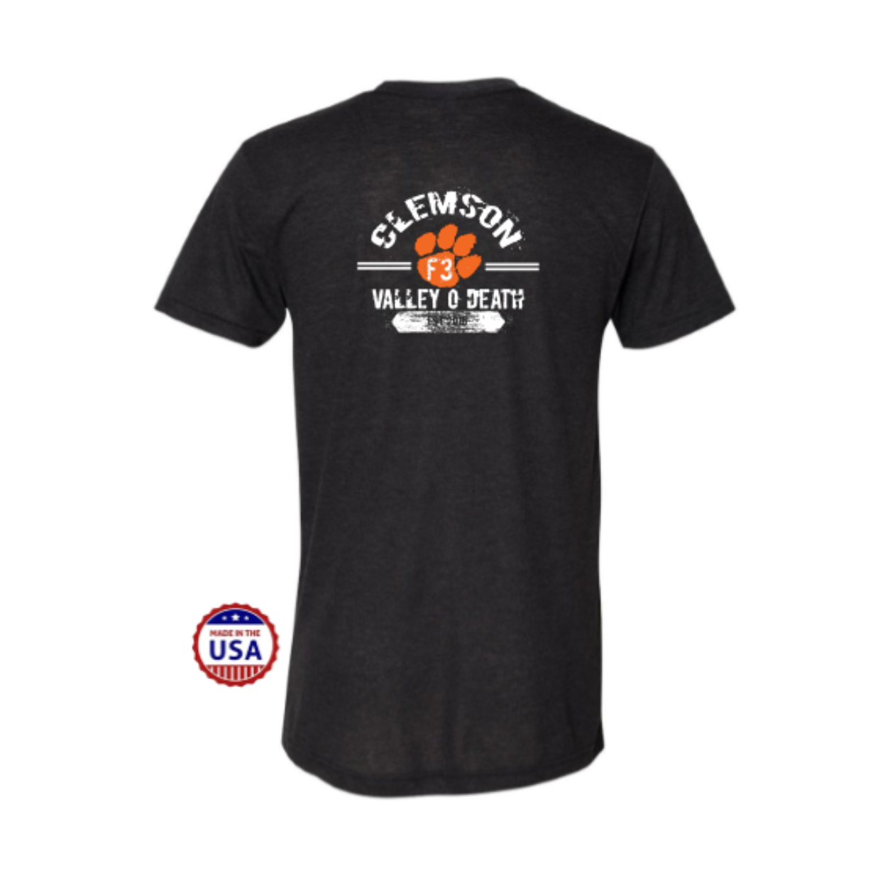 CLEARANCE ITEM - F3 Clemson Valley of Death - District Perfect Blend Tee (Heather Black/Medium)