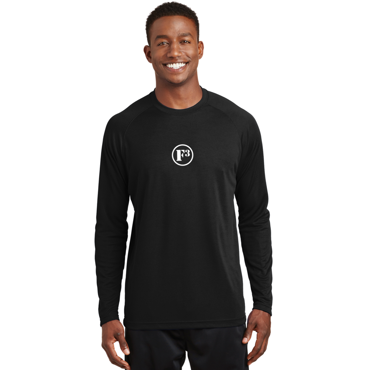 CLEARANCE ITEM - F3 Sport-Tek Dry Zone Long Sleeve Raglan T-Shirt (Black/XL)