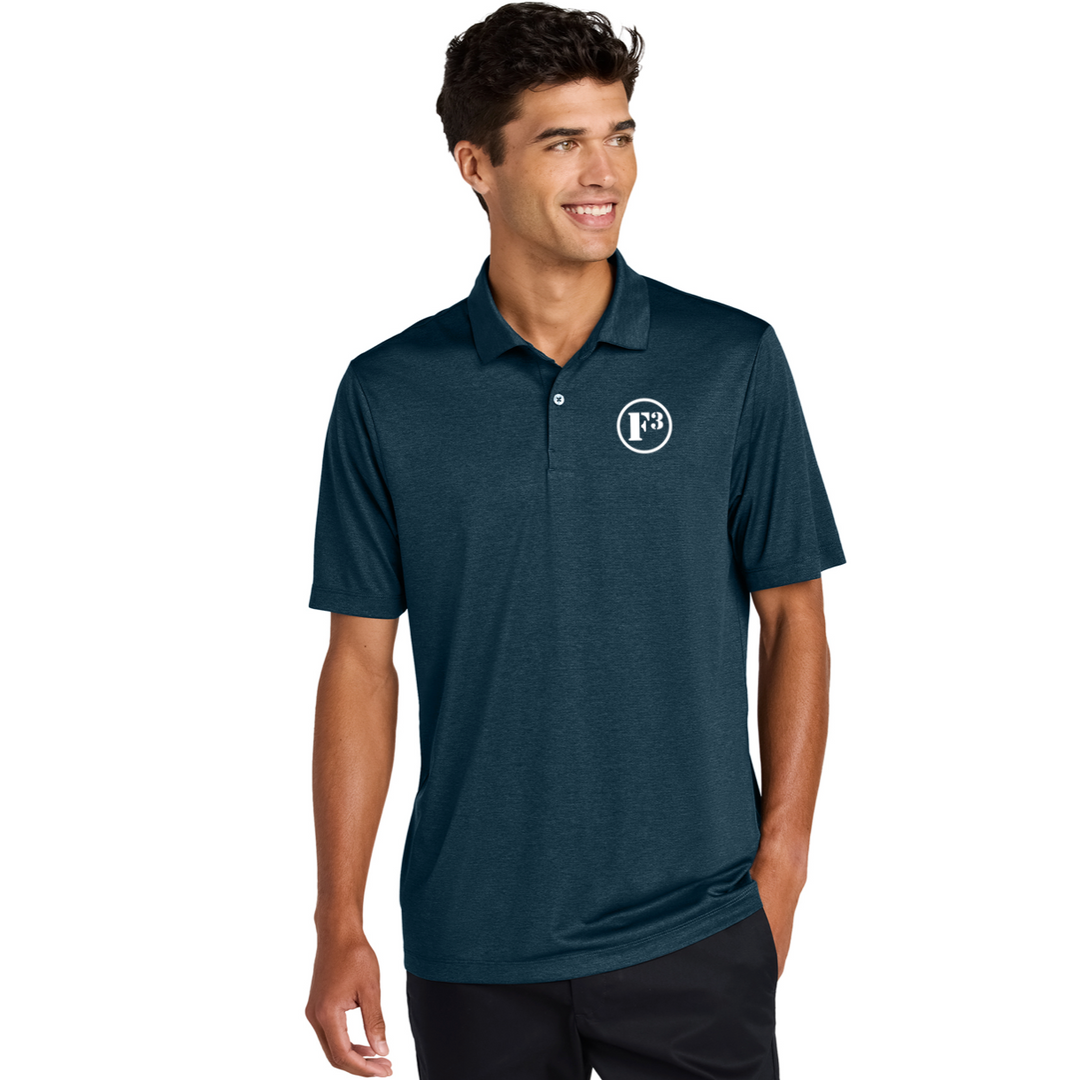 CLEARANCE ITEM - F3 Mercer+Mettle Recharge Jersey Polo (Insignia Blue Heather/XL)