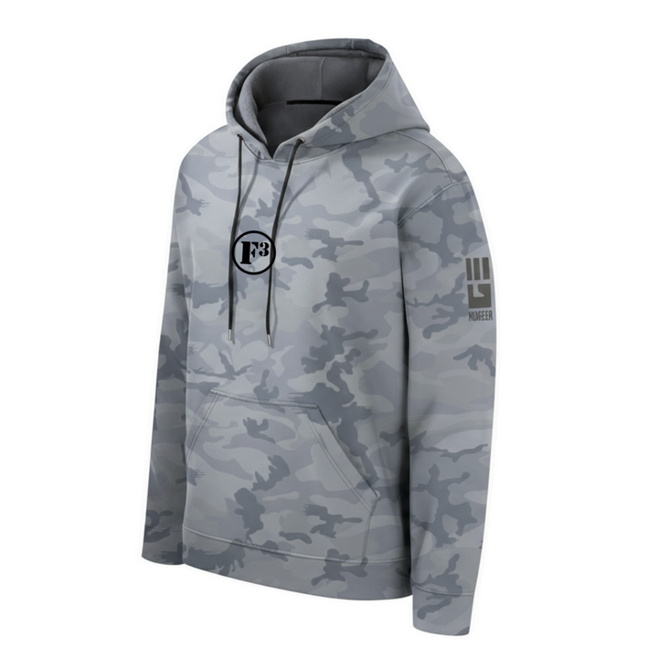 F3 MudGear All-Weather Warrior Hoodie (Light Gray Camo) - Made to Order