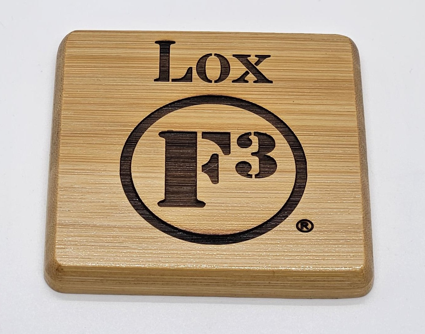 F3 Personalized Square Bamboo Coasters (set of 4)