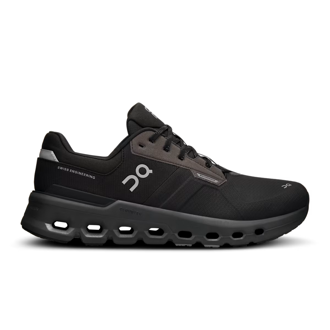 Men's On Cloudrunner 2 Waterproof, Magnet/Black, 9.5 D Medium