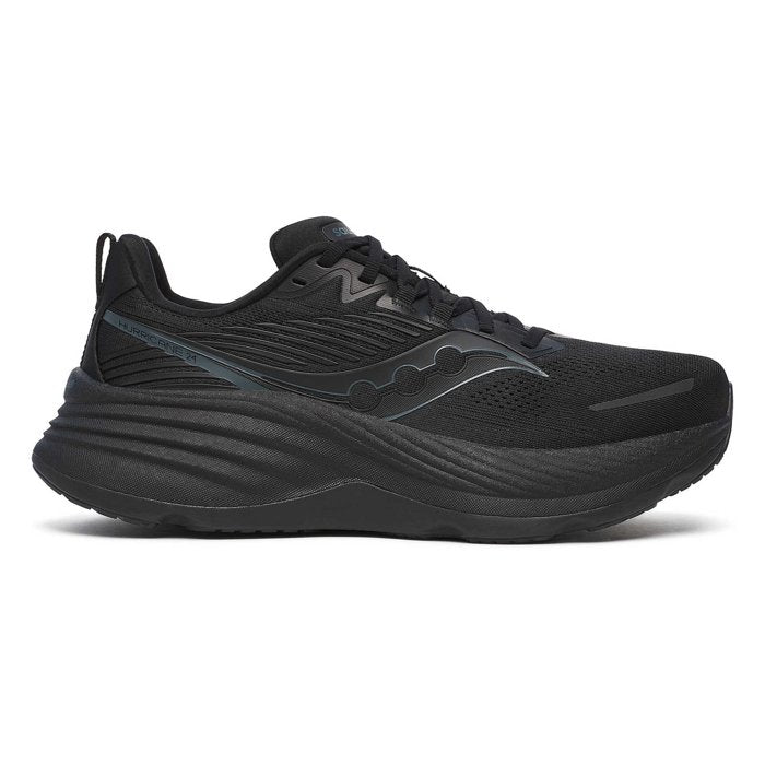 Men's Saucony Hurricane 24, Triple Black, 11 D Medium