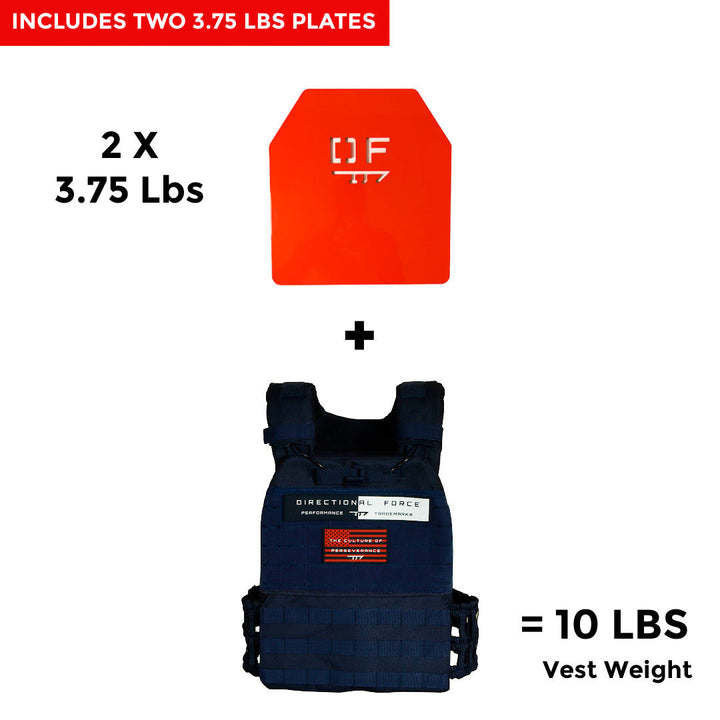 Directional Force Weight Vest Plates - 10 LB Vest Pair