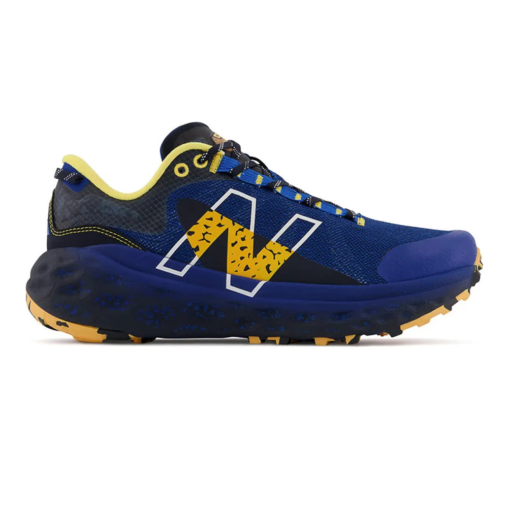 Men's New Balance Fresh Foam More Trail V2, Blue Groove/Vibrant Apricot, 9 D Medium