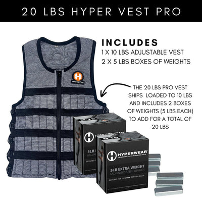 Hyper Vest PRO Weight Vest | Adjustable, Comfortable, Thin