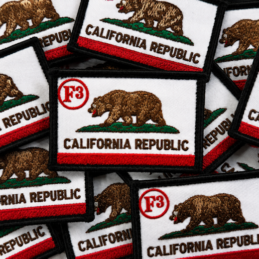 F3 California Flag Patch
