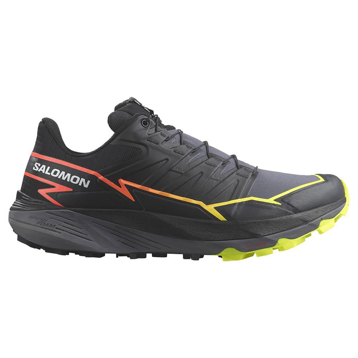 Men's Salomon Thundercross, Black/Quiet Shade/Neon Flame, 10 D Medium