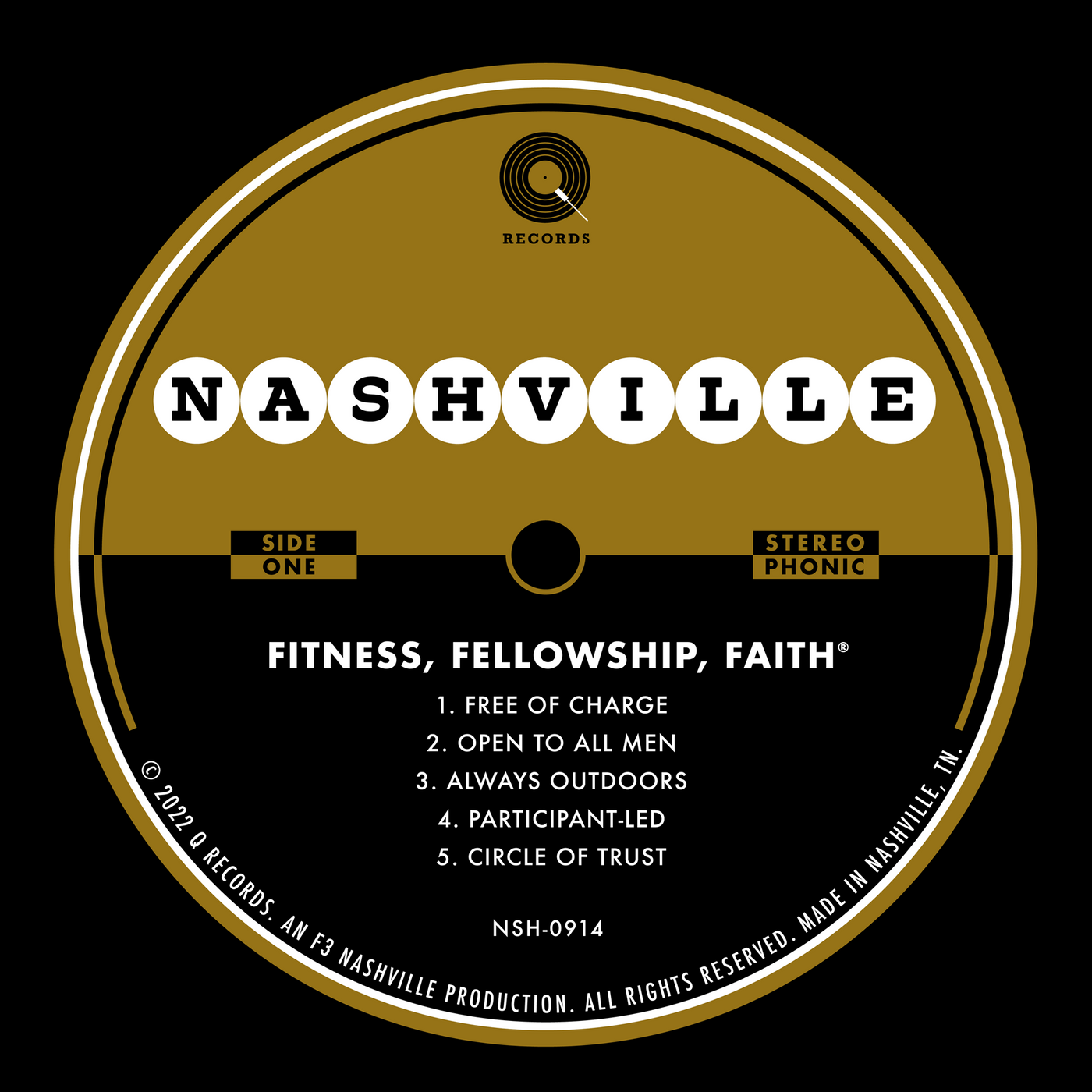 F3 Nashville Records Gold and White Pre-Order September 2023