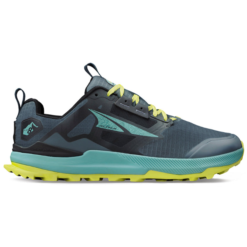 Men's Altra Lone Peak 8, Black/Green, 11.5 D Medium