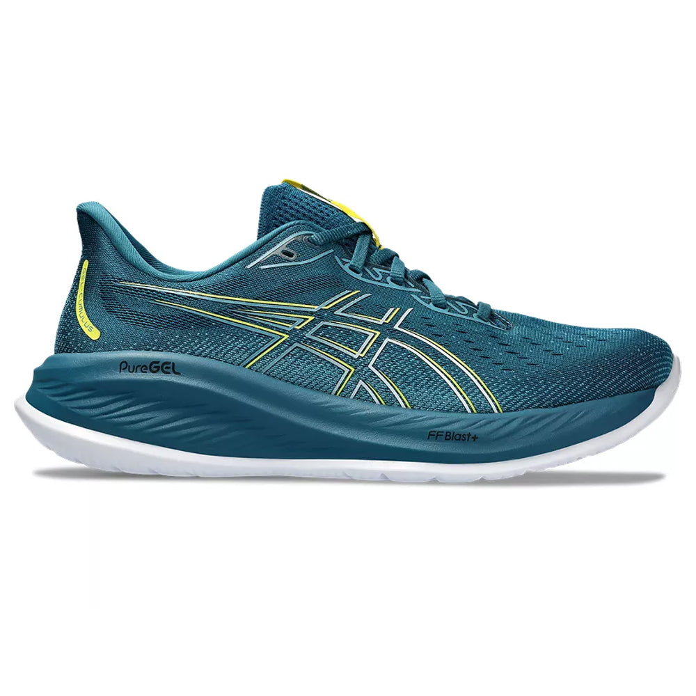 Men's Asics Gel-Cumulus 26, Evening Teal/Bright Yellow, 10.5 D Medium