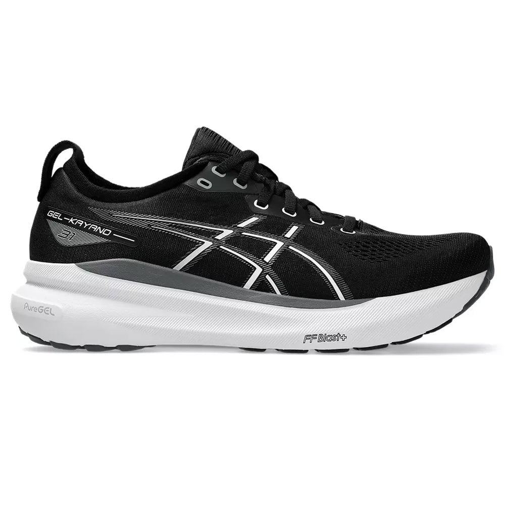 Men's Asics Gel-Kayano 31, Black/White, 12.5 D Medium