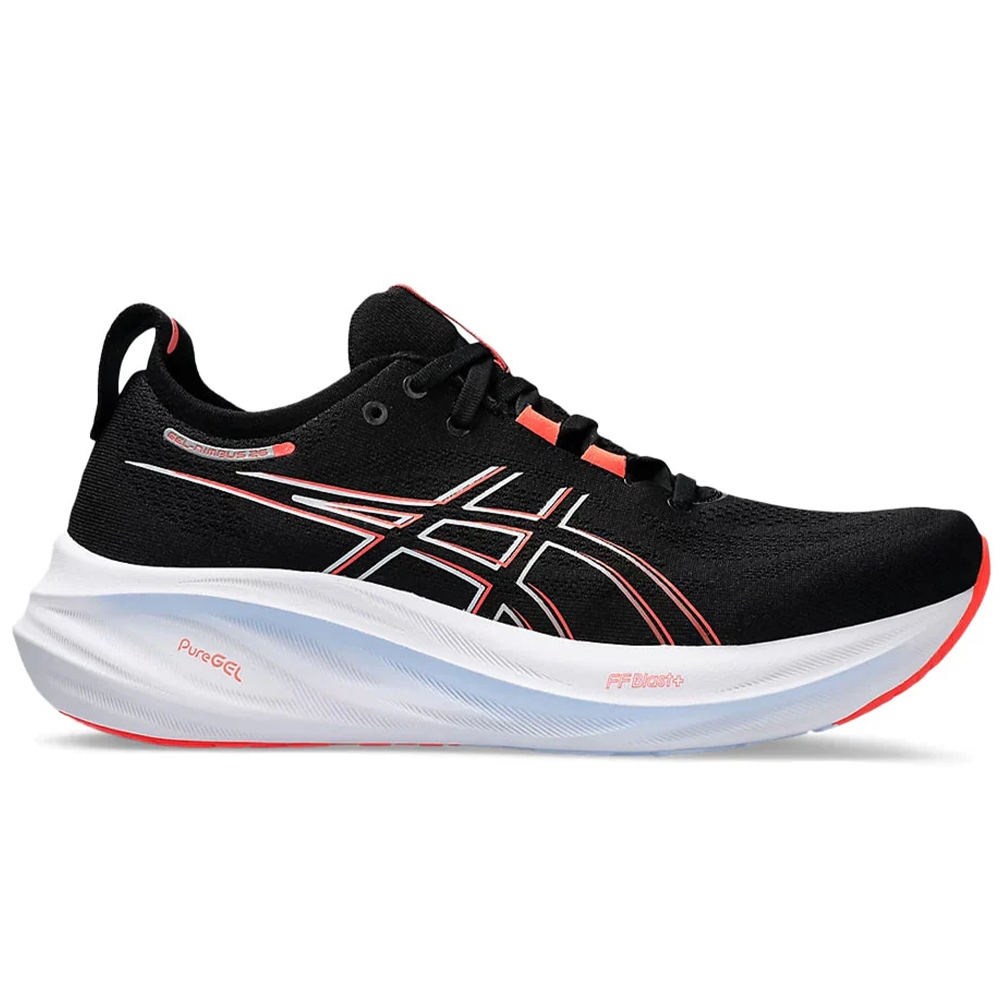 Men's Asics Gel-Nimbus 26, Black/True Red, 11.5 D Medium