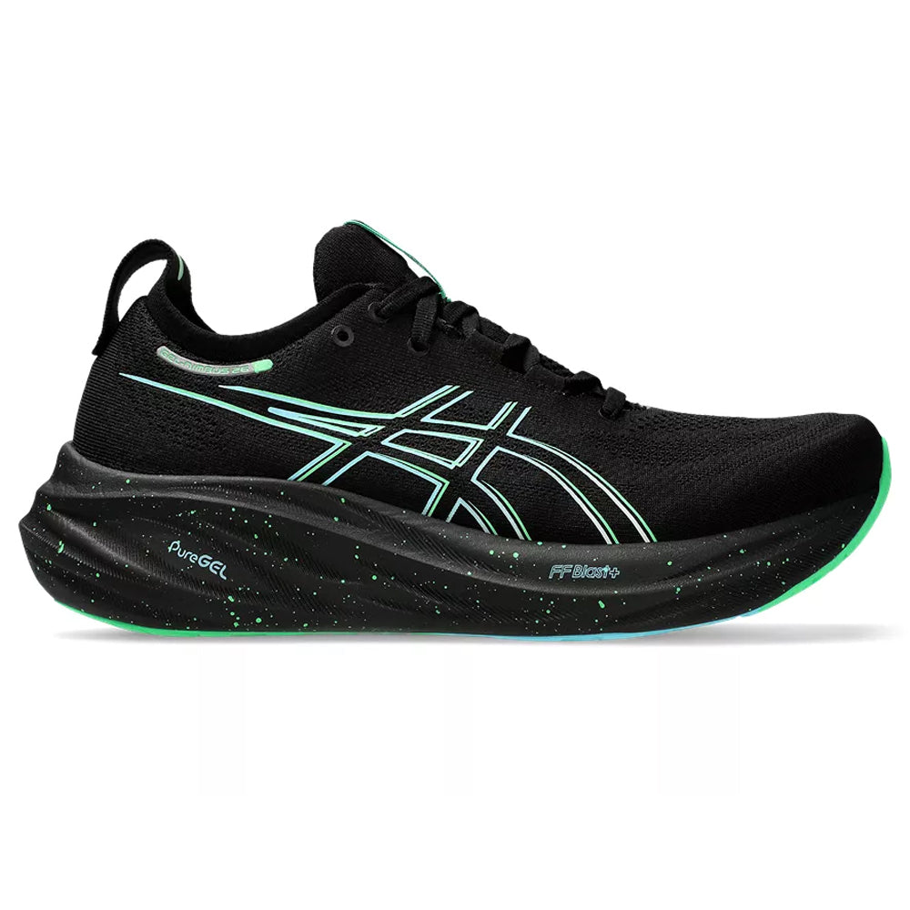 Men's Asics GEL-Nimbus 26, Black/Soothing Sea, 10 D Medium