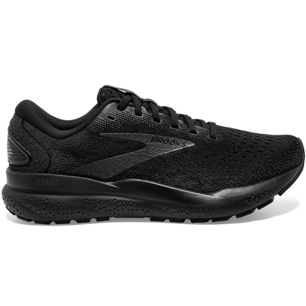 Men's Brooks Ghost 16, Black/Black/Ebony, 11.5 B Narrow