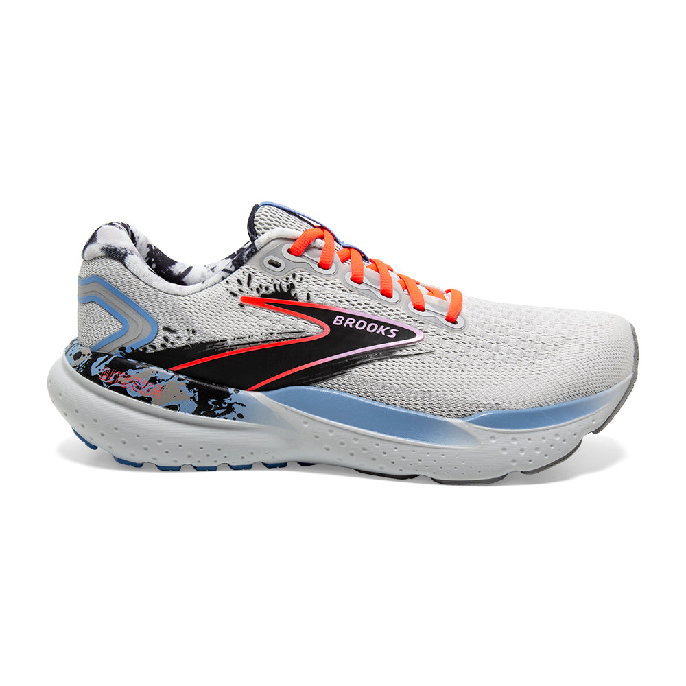 Men's Brooks Glycerin 21, Oyster/Black/Orchid Bouquet, 8 D Medium