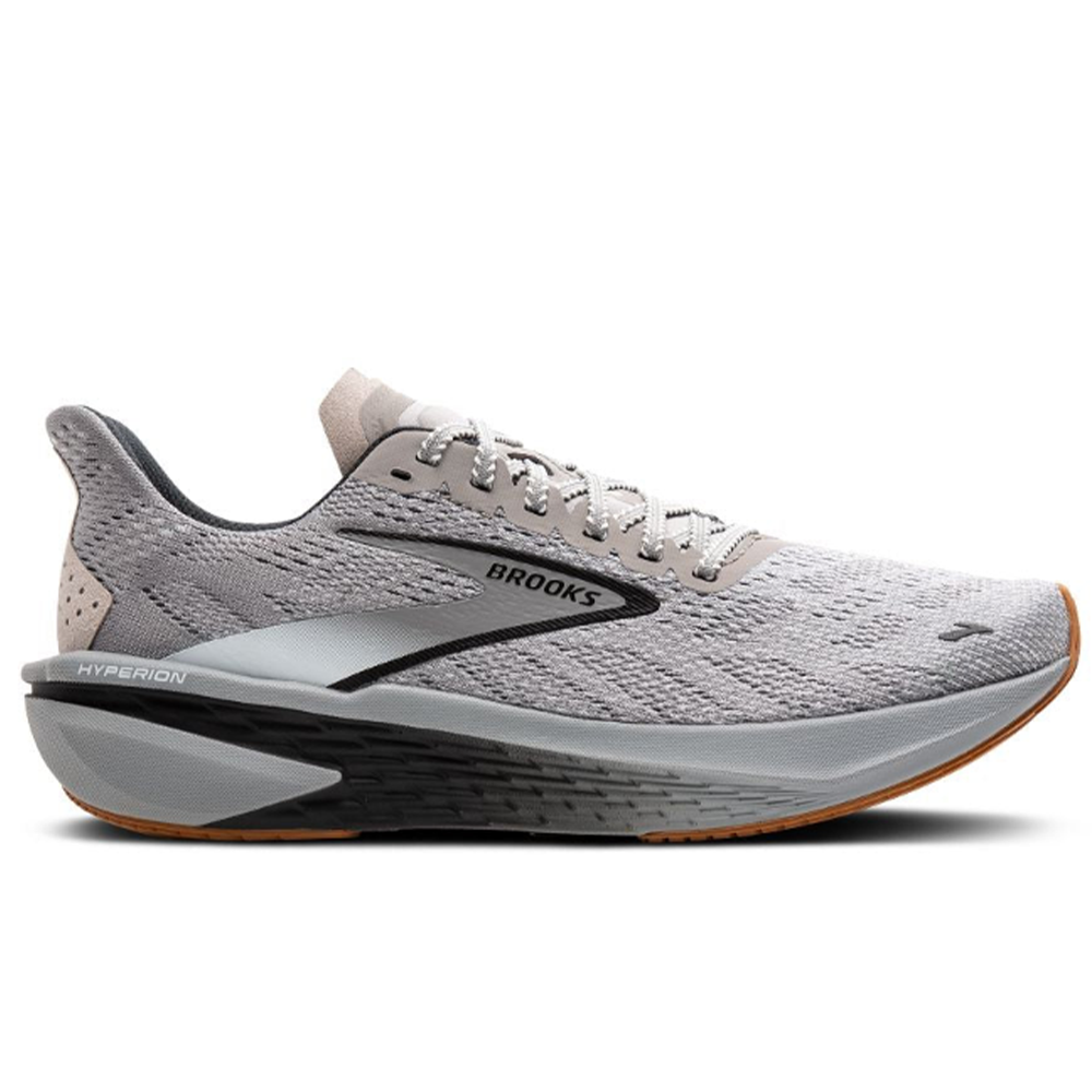 Men's Brooks Hyperion 2, Alloy/Bright White/Black, 10 D Medium