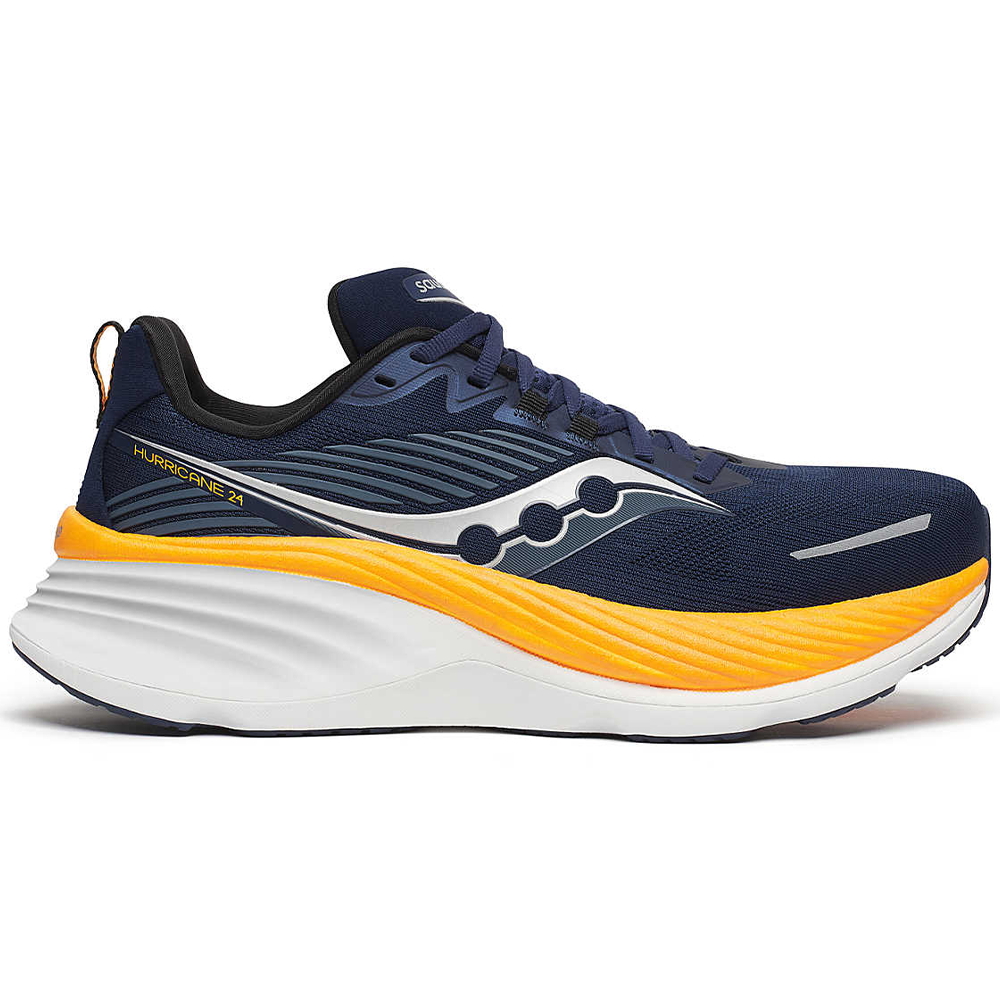 Men's Saucony Hurricane 24, Navy/Peel, 12 D Medium