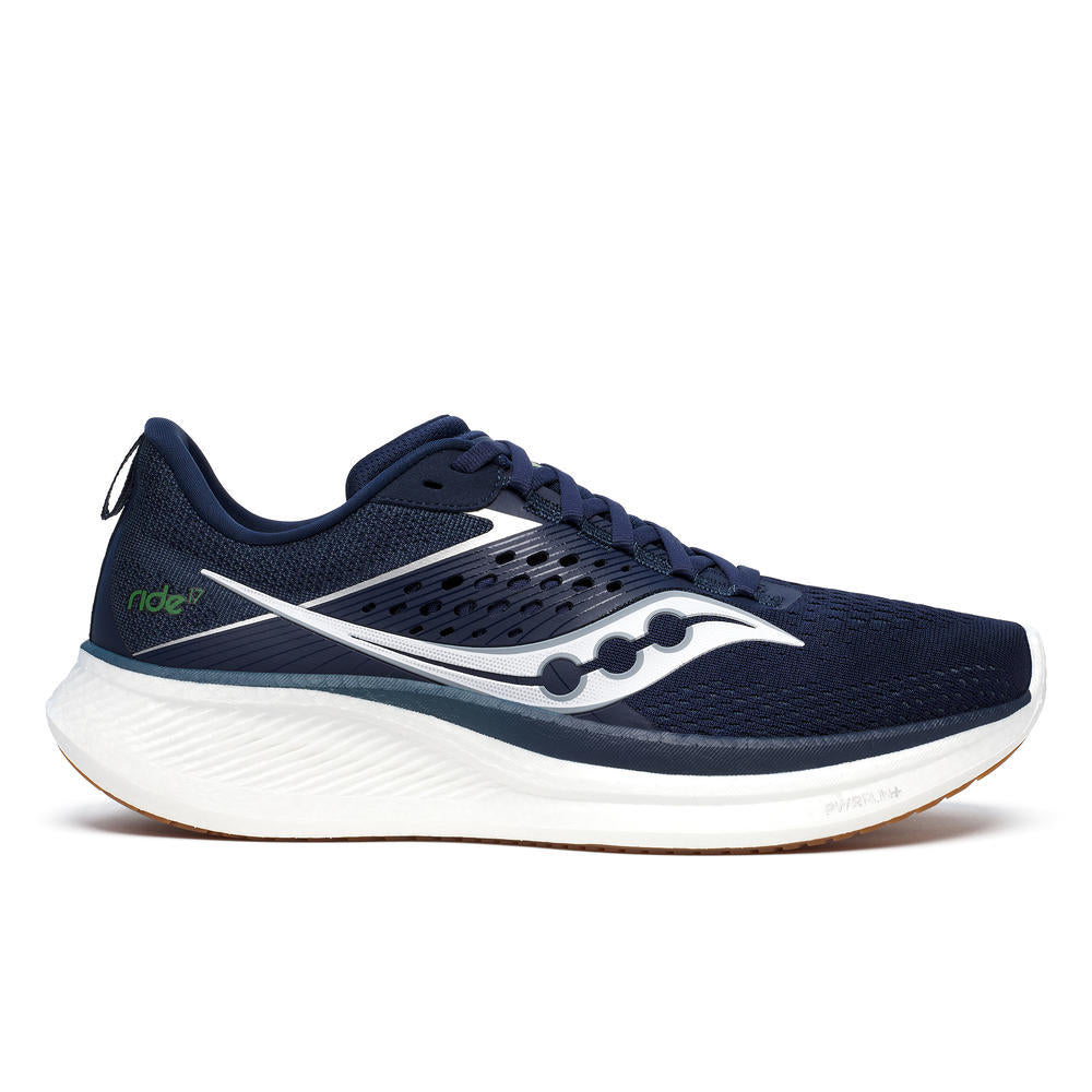 Men's Saucony Ride 17, Navy/Gum, 10 D Medium