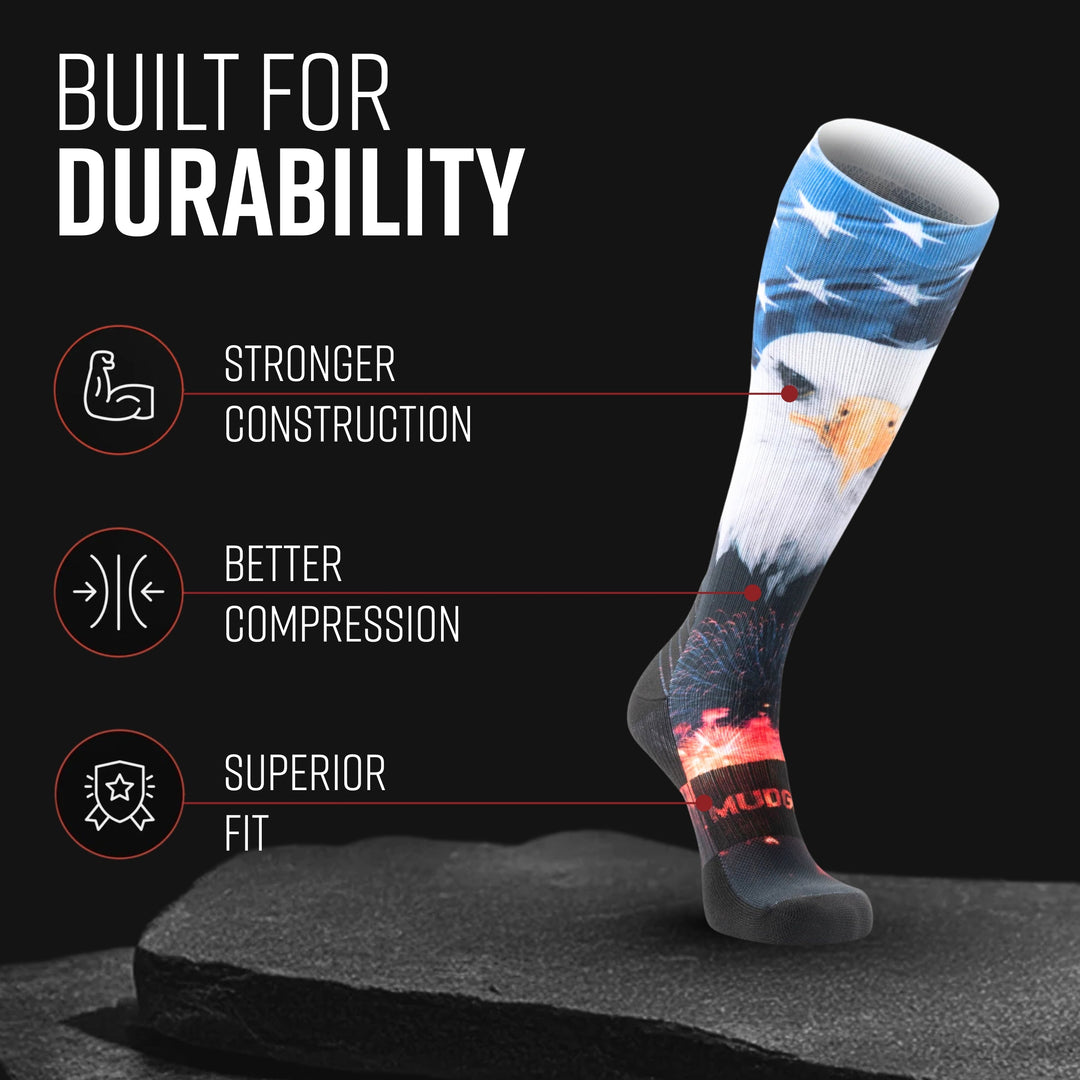 MudGear Custom USA Eagle Tall Compression Sock (1 Pair)