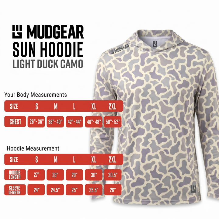 F3 MudGear Sun Hoodie - Light Duck Camo - Made to Order