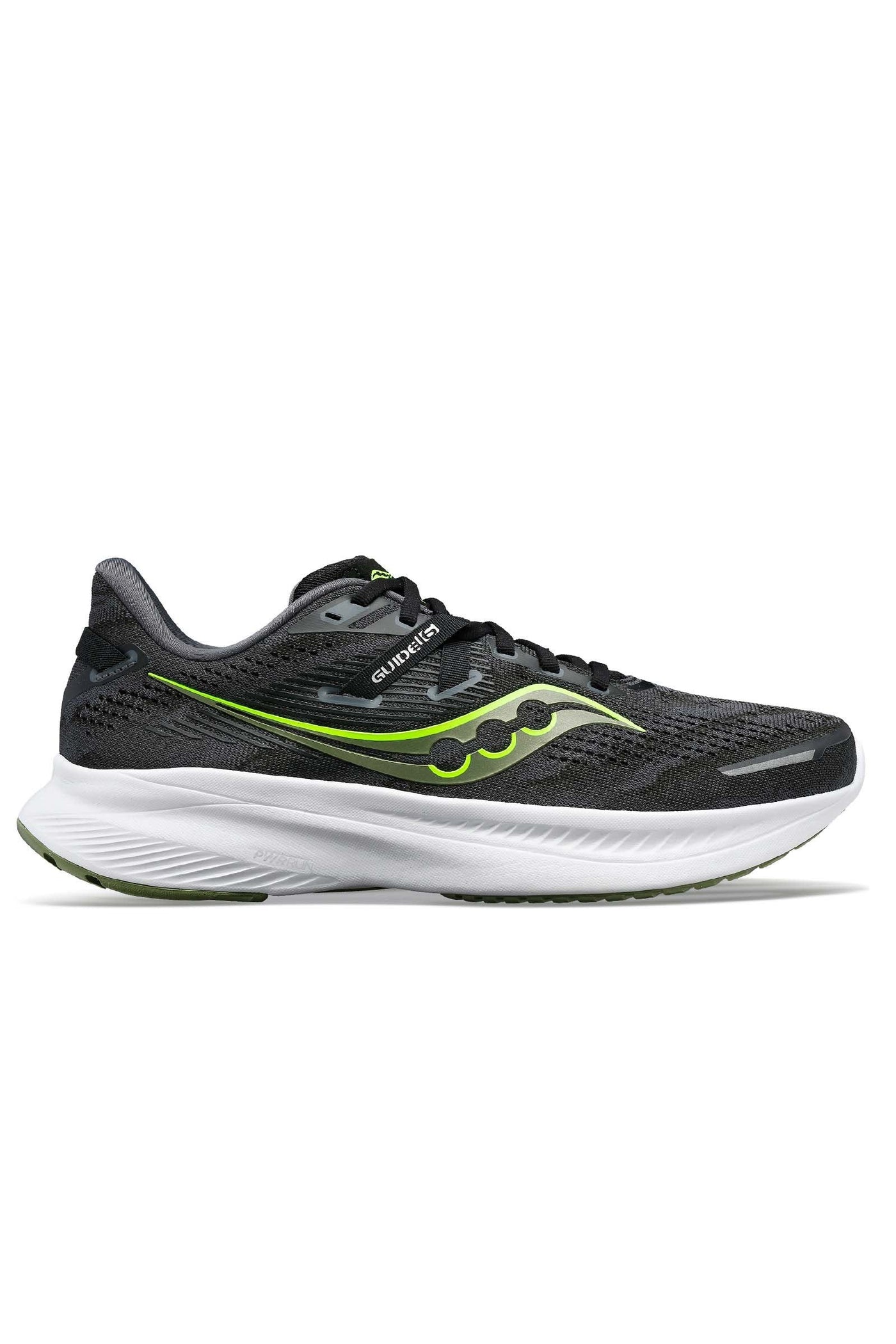 Men's Saucony Ride 14, Black/Glade, 14 D Medium