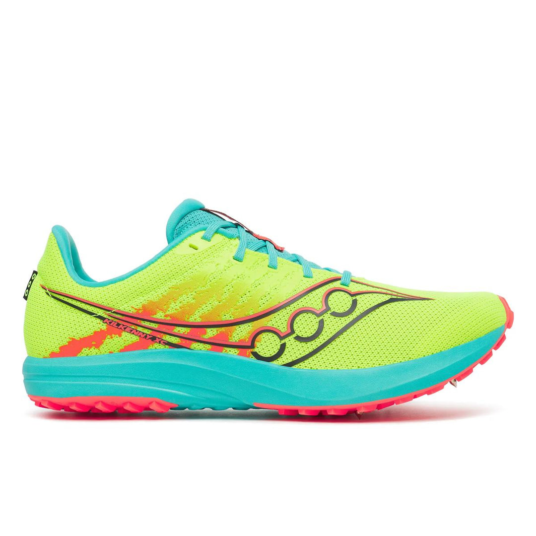 Men's Saucony Kilkenny XC 10 Spike, Citron/Mutant, 11 D Medium