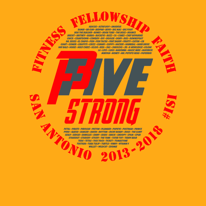 F3 San Antonio 5th Anniversary Shirts Pre-Order