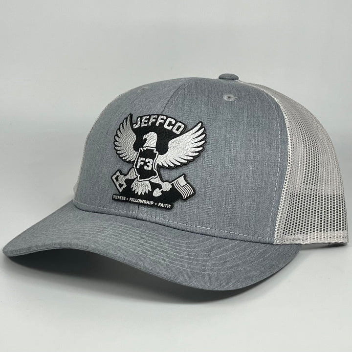 F3 Jeffco Leatherette Patch Hat Pre-Order June 2024