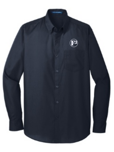 F3 Port Authority Long Sleeve Carefree Poplin Shirt - Made to Order
