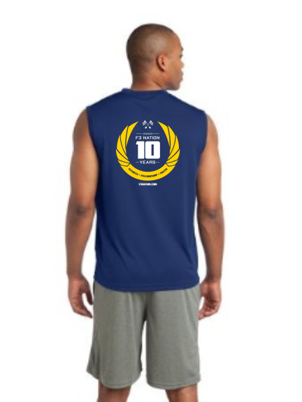F3 10th Anniversary Sport-Tek Sleeveless Tee Pre-Order October 2021