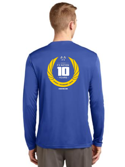 F3 10th Anniversary Sport-Tek Long Sleeve Shirts Pre-Order October 2021