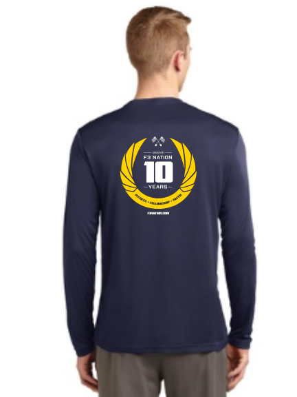 F3 10th Anniversary Sport-Tek Long Sleeve Shirts Pre-Order October 2021
